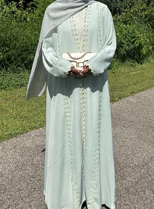 MINT LACE ABAYA